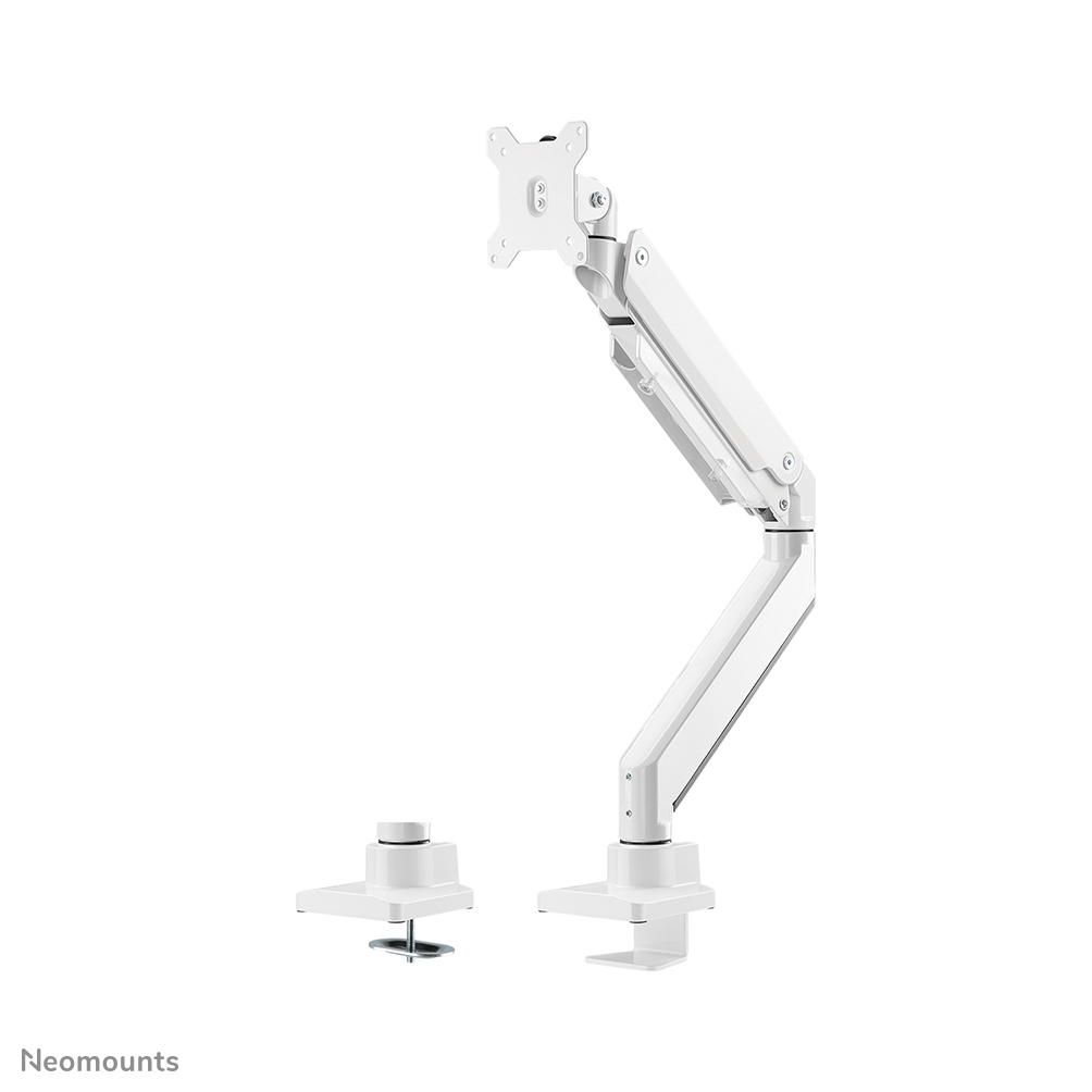 Neomounts NM-D775WHITEPLUS Monitor arm 10-49" - gas spring - Topfix - 180°-stop